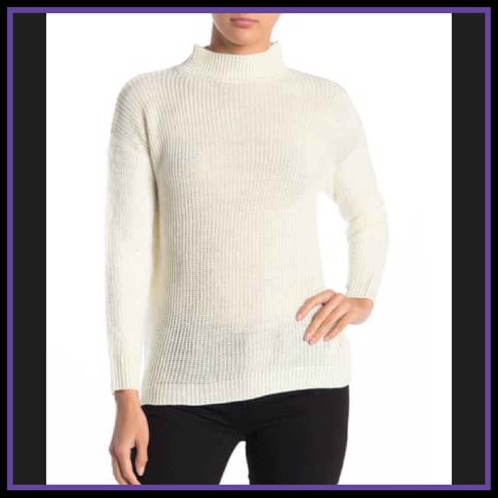 NWT LOVE BY DESIGN CREAM MOCK NECK SWEATER XL